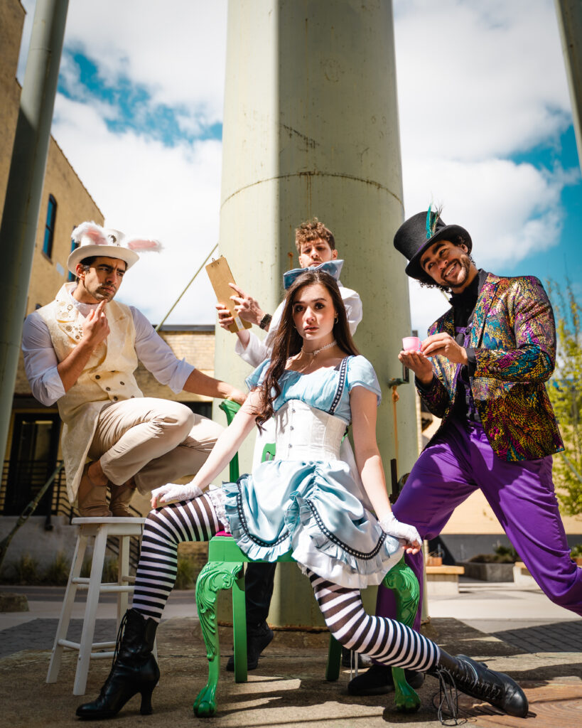 White Rabbit, Dr. Knight, The Mad Hatter, and Alice