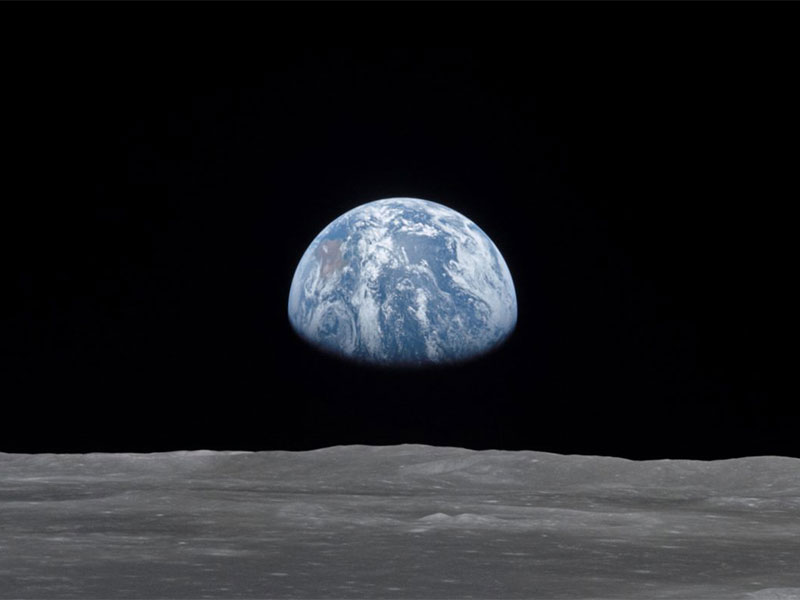 A view of Earth from the Moon