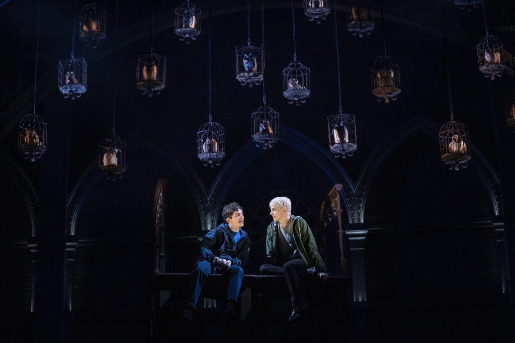 James Romney as Albus Potter and Brady Dalton Richards as Scorpius Malfoy.
