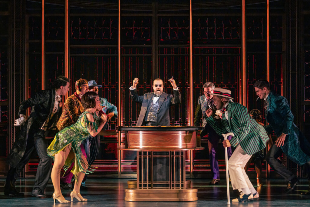 Terrance Mann as Wolfsheim with the Cast of The Great Gatsby